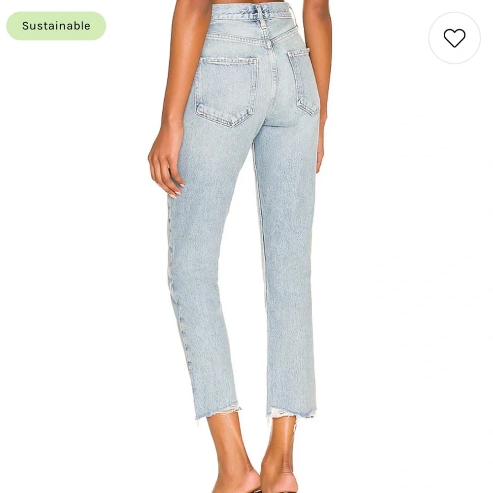 Agolde Riley High Rise Straight Crop in Zephyr - Picture 7 of 10